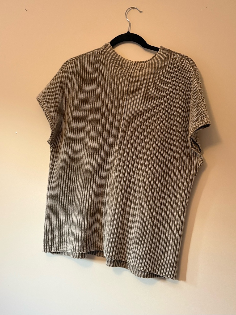 Arcadia Beige Knit Crew Neck Fisherman Sweater with Pocket - Picture 2 of 4